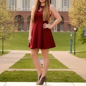 Maroon Cocktail Dress